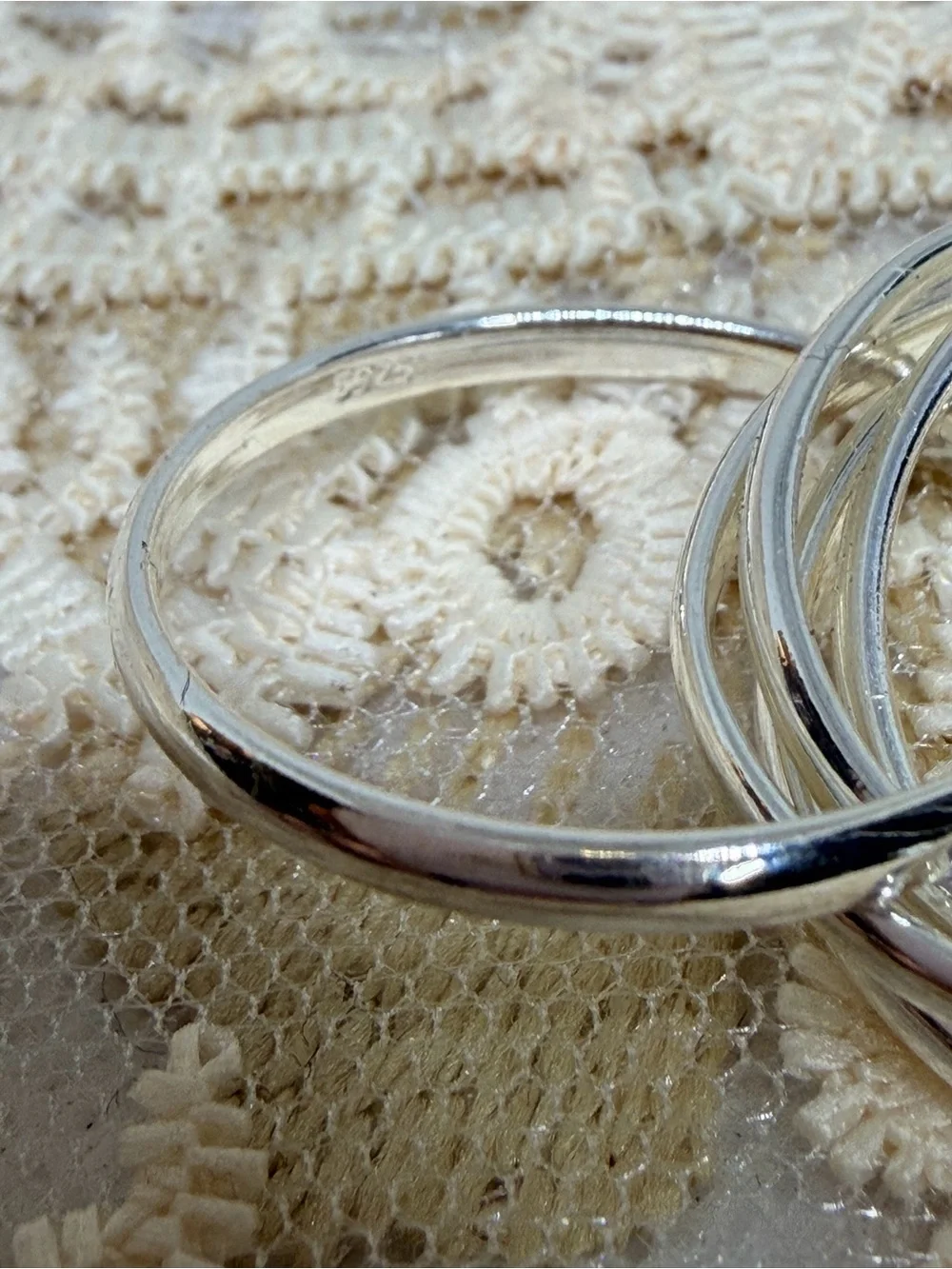 925 Sterling Silver sleek modern